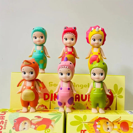New Sonny Angel Dinosaur Series Hippers Harvest Cute Hippie Doll Trendy Car Mobile Phone Ornaments Dumplings Children'S Toy Gift