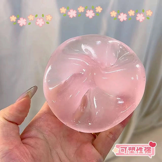 Blue Maltose Squishy Toy, Soft Simulated Transparent Slow Rising Sensory Fidget, Anti Stress Decompression Toy