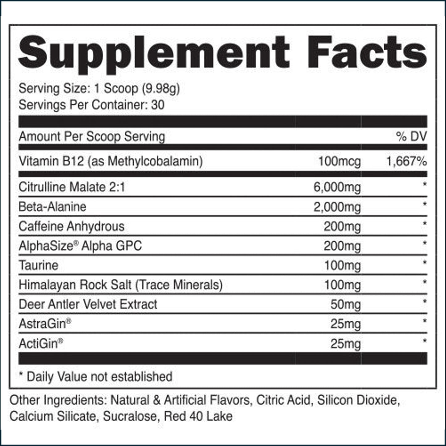 Bucked Up Pre-Workout Powder, 30 Servings