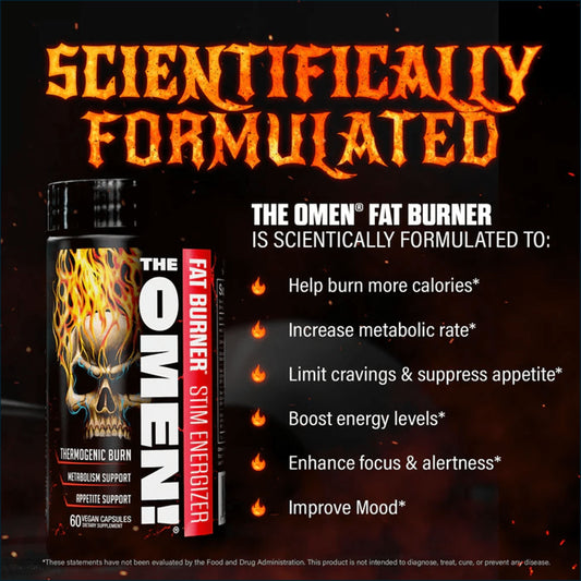 JNX Sports The Omen! Thermogenic Fat Burner, 100 Capsules