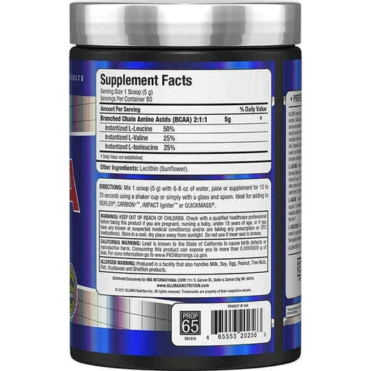 Allmax BCAA 2:1:1 Ratio, 80 Servings