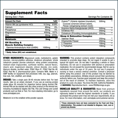 Animal PM Anabolic Recovery, 30 Packs