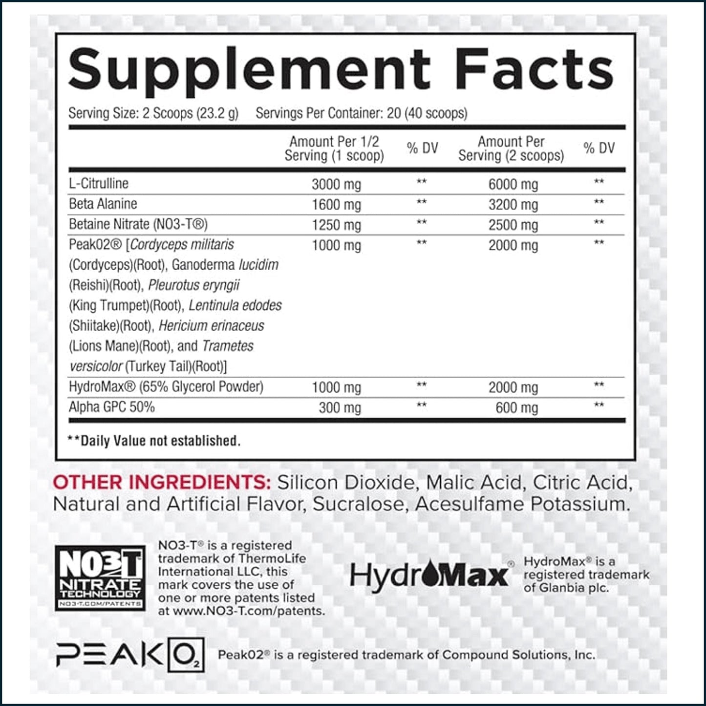 Core Nutritionals Pump Non-Stim Pre-Workout, 20/40 Servings