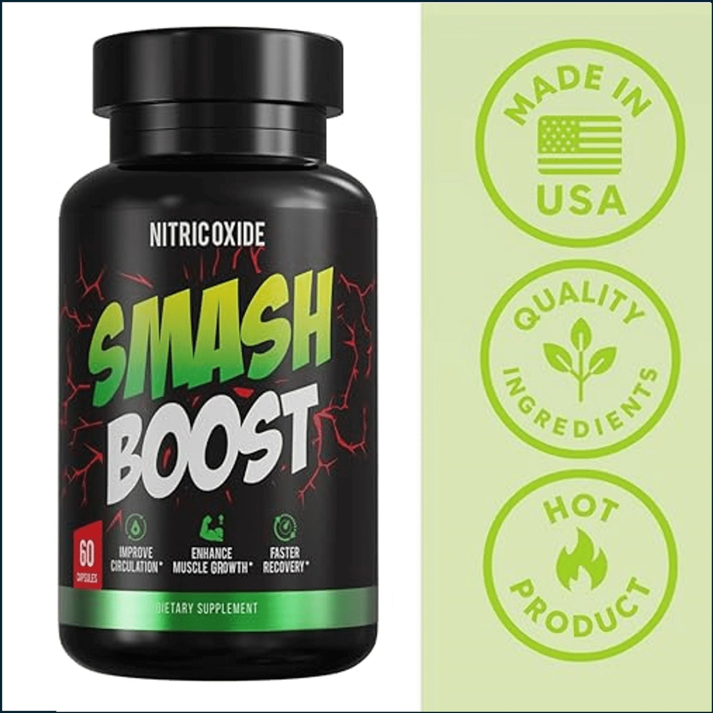 Smash Boost Nitric Oxide Booster, 60 Capsules