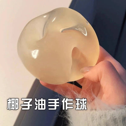 Blue Maltose Squishy Toy, Soft Simulated Transparent Slow Rising Sensory Fidget, Anti Stress Decompression Toy