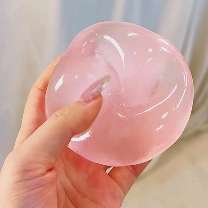 Blue Maltose Squishy Toy, Soft Simulated Transparent Slow Rising Sensory Fidget, Anti Stress Decompression Toy