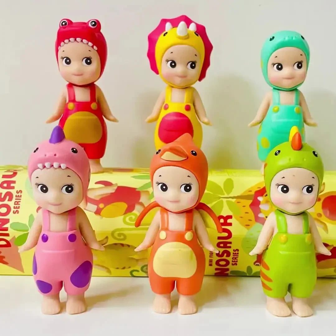 New Sonny Angel Dinosaur Series Hippers Harvest Cute Hippie Doll Trendy Car Mobile Phone Ornaments Dumplings Children'S Toy Gift