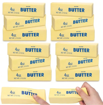 Realistic Food Shaped Stress Relief Toys Soft Slow Rebound Butter Squeeze Finger Sticks for Anxiety Relaxation