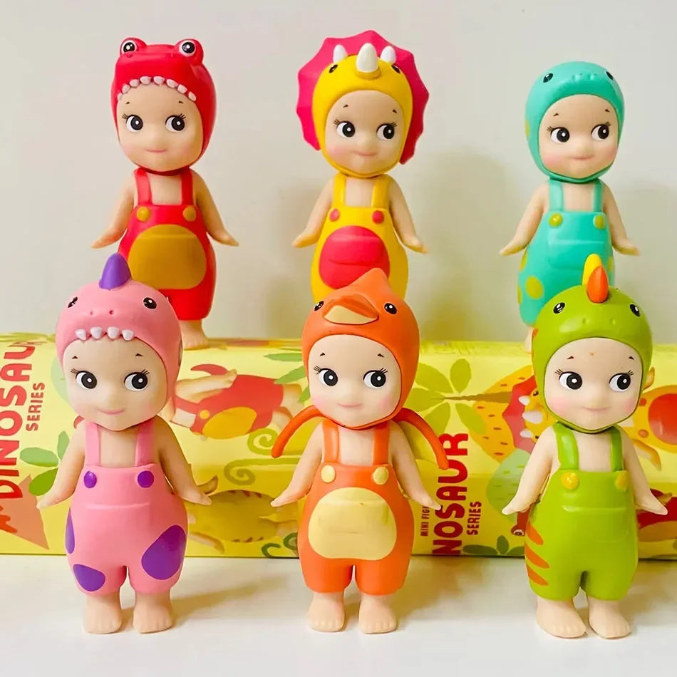 New Sonny Angel Dinosaur Series Hippers Harvest Cute Hippie Doll Trendy Car Mobile Phone Ornaments Dumplings Children'S Toy Gift