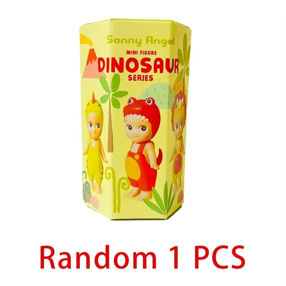 New Sonny Angel Dinosaur Series Hippers Harvest Cute Hippie Doll Trendy Car Mobile Phone Ornaments Dumplings Children'S Toy Gift