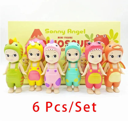 New Sonny Angel Dinosaur Series Hippers Harvest Cute Hippie Doll Trendy Car Mobile Phone Ornaments Dumplings Children'S Toy Gift