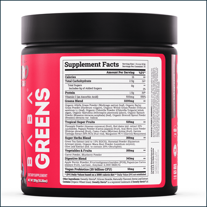 Baba Raw Supergreens Powder, 30 Servings