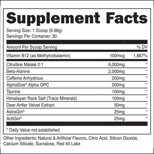 Bucked Up Pre-Workout Powder, 30 Servings