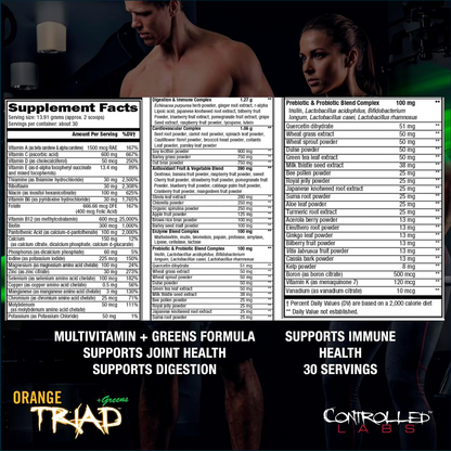 Controlled Labs Orange Triad + Greens, 30 Servings