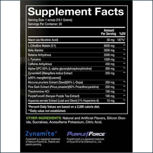 'Merica Labz Z-Bomb Pre-Workout, 20 Servings